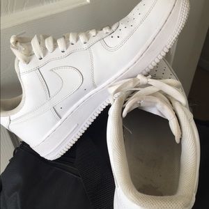 All white Air Force 1s Men size 8
